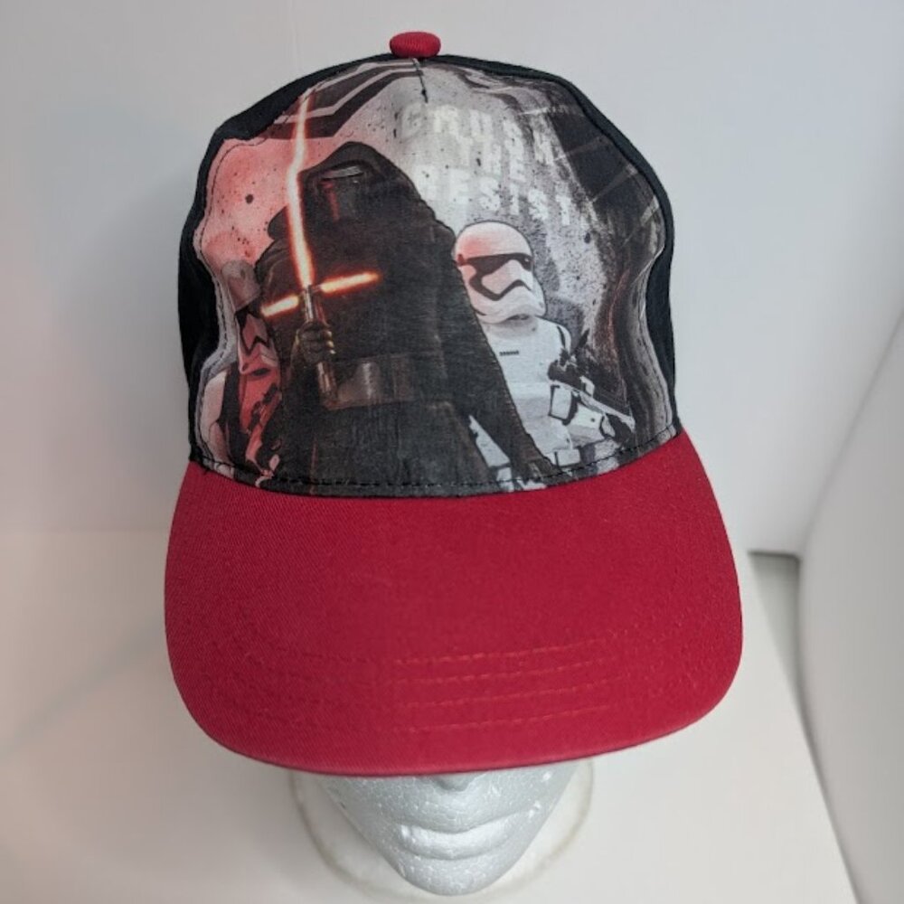 Star Wars Crush The Resistance Adjustable SnapBack Ball Cap Hat Black One Size